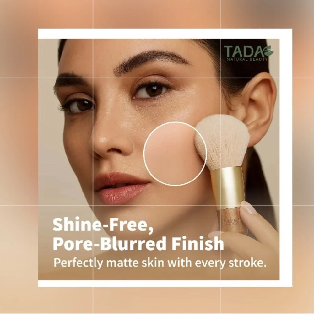 TADA Natural Beauty Kabuki Makeup Brush, Flawless Blending Makeup Brush - Picture 4 of 10